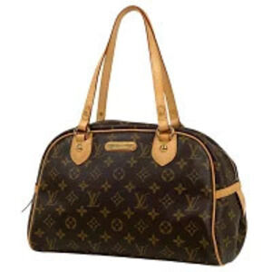Louis Vuitton Montorgueil 2way Handbag Tote Bag Monogram Brown